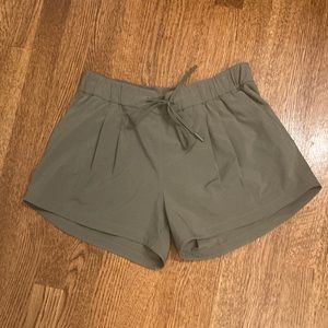 green lululemon shorts size 6 never worn